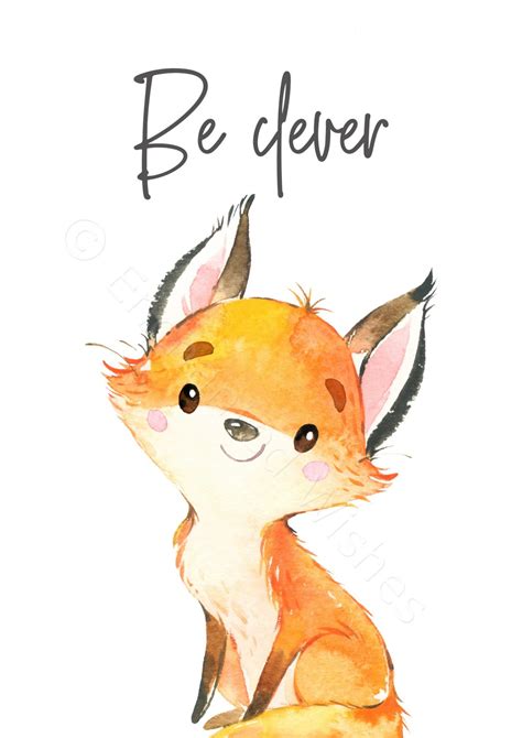 Fox Be Clever Print - Wall Art Printable Prints