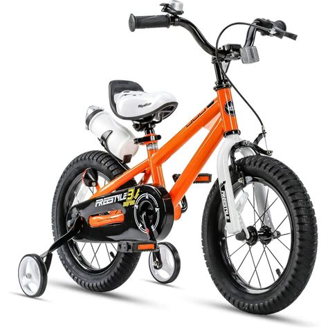 RoyalBaby Freestyle 12" Orange Kids Bike Boys and Girls Bike with ...