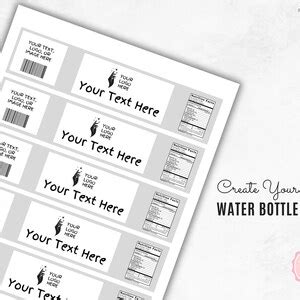 Water Bottle Label Template Editable Water Bottle Sticker Label Printable Water Bottle Party ...