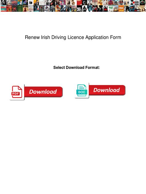 Fillable Online Renew Irish Driving Licence Application Form. Renew Irish Driving Licence ...