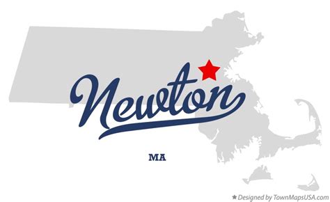 Map of Newton, MA, Massachusetts