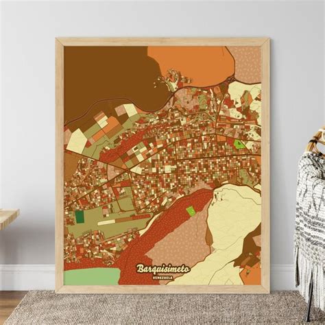 BARQUISIMETO VENEZUELA Map Print Art Print Barquisimeto | Etsy