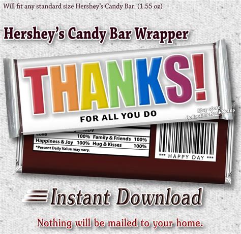 hershey's candy bar wrapper for all you do