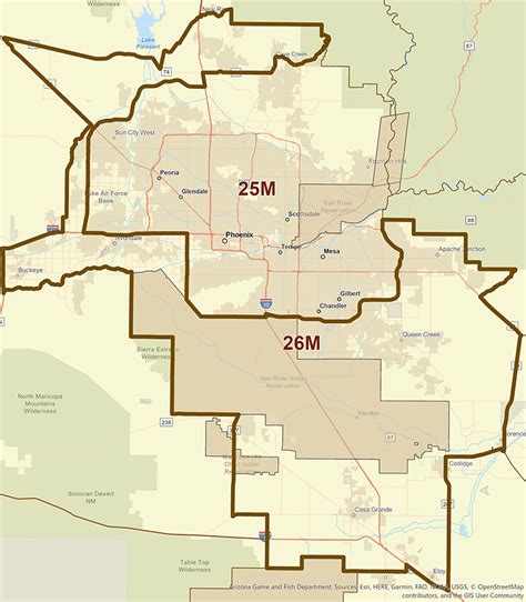 Boundary Maricopa County Map - CountiesMap.com