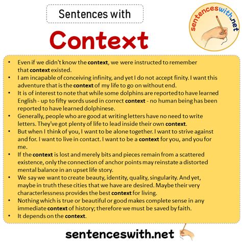 Sentences with Context, Sentences about Context in English ...