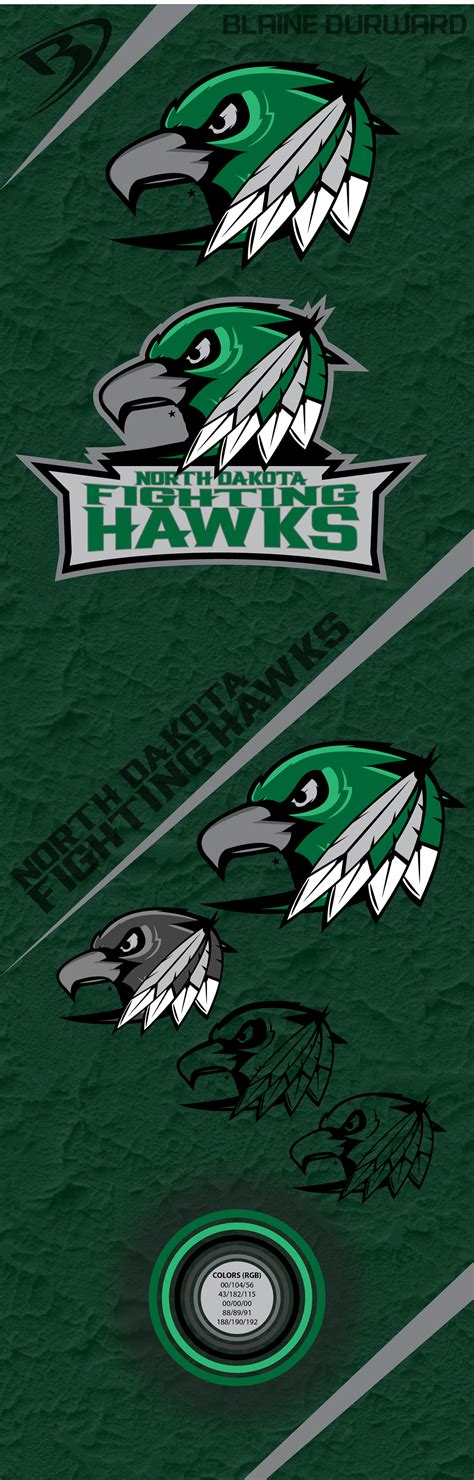 University of North Dakota Fighting Hawks Concept :: Behance