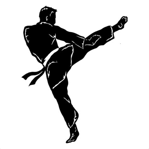 Premium Vector | Karate kick icon logo vector