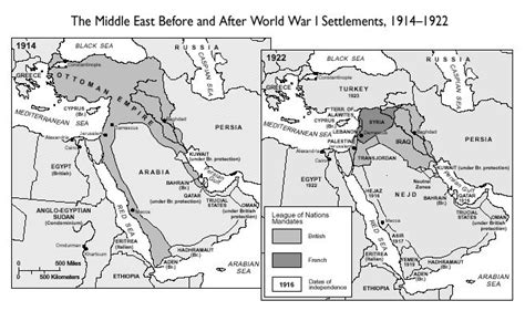 Middle East Map Before And After Ww1 - Eileen Margarita