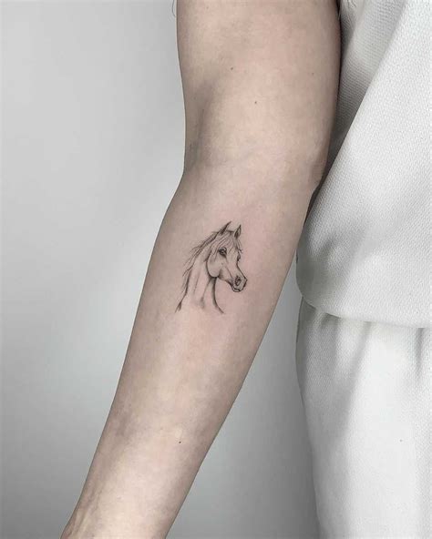 Minimalist horse tattoo by Conz Thomas - Tattoogrid.net