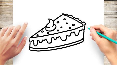 How to Draw Piece of Cake - YouTube