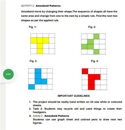 ACTIVITY 2 : Ameoboid Patterns Amoeboid move by changing their shape.The