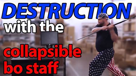 DESTRUCTION! Collapsible Bo Staff Demonstration - KarateMart.com - YouTube