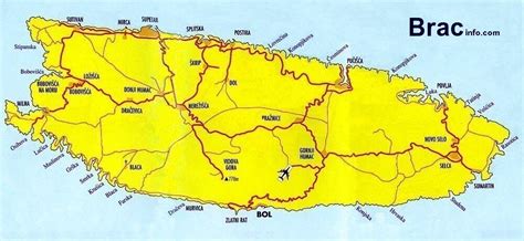 Map of brac island | Croatia images, Brac, Croatia