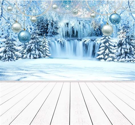 Winter Christmas Backdrop, Birthday Party Decorations Frozen Crystal ...