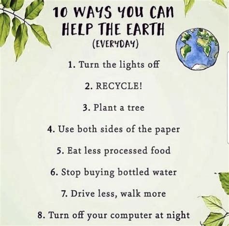 10 Ways to Help the Earth Every Day