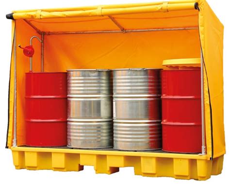 Covered Drum Storage Spill Containment - HazExperts