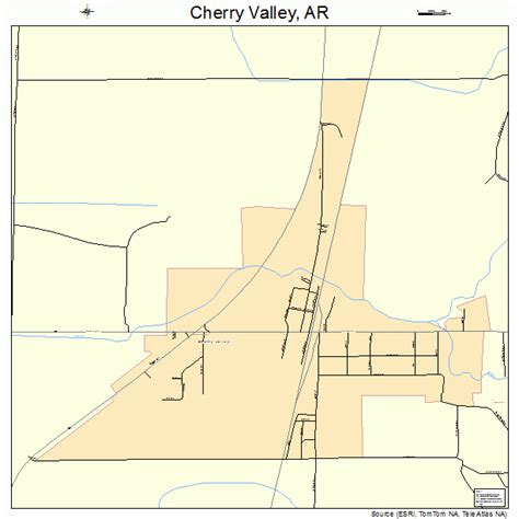 Cherry Valley Arkansas Street Map 0513540