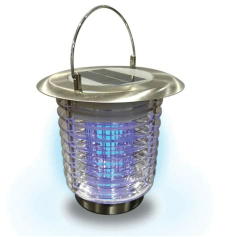 Solar Bug Zapper Cordless Lantern, Silver - Walmart.com - Walmart.com