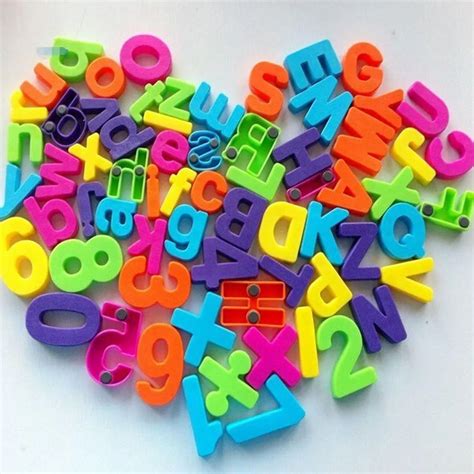 1 Set Of 26 Colorful Teaching Magnetic Numbers Fridge Magnets Alphabet ...