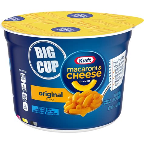 Kraft Easy Mac Original Flavor Macaroni and Cheese, 4.1 oz Big Cup ...