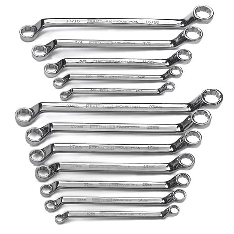 Craftsman 12-Piece Full Polish Deep Offset Box End Wrench Set - Inch/Metric - Tools - Wrenches ...