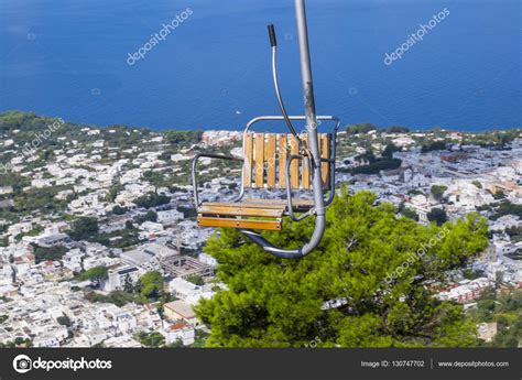 Chairlift Up to Mount Solaro in Anacapri Italy — Stock Photo © chiyacat ...