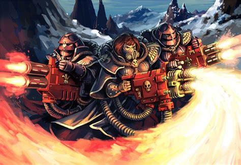 Heavy Flamer Aux | Warhammer 40k artwork, Warhammer, Warhammer art