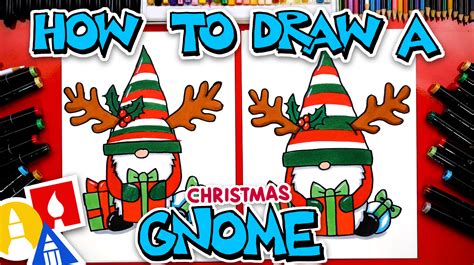 How To Draw A Christmas Gnome - Art For Kids Hub