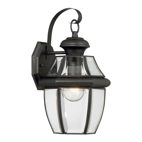 Portfolio 12-in H Mystic Black Outdoor Wall Light at Lowes.com