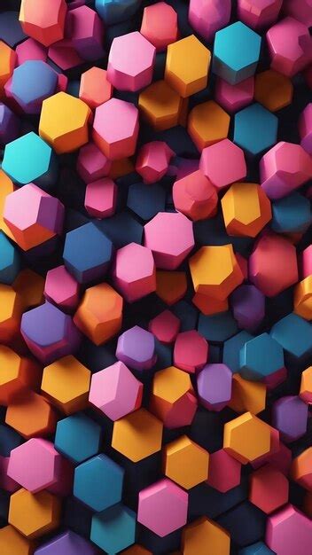 Premium AI Image | 3d render abstract background geometry shapes that goes up and down rhombus ...