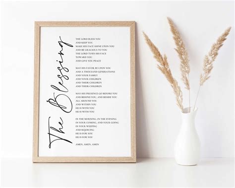 The Blessing Elevation Worship Lyrics Wall Art Print Numbers | Etsy