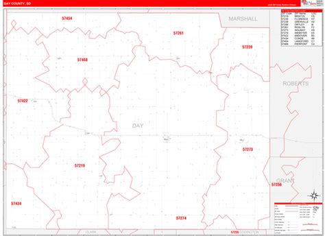 Wall Maps of Day County South Dakota - marketmaps.com