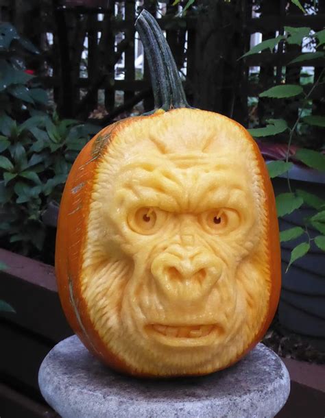 Gorilla Pumpkin Carving by Clive Cooper | Pumpkin carving, Watermelon ...