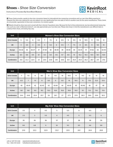 Shoe Size Chart With Conversions For US, UK, EU, JPN, CN,, 46% OFF