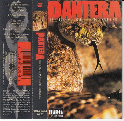 Pantera - The Great Southern Trendkill (1996, Cassette) | Discogs