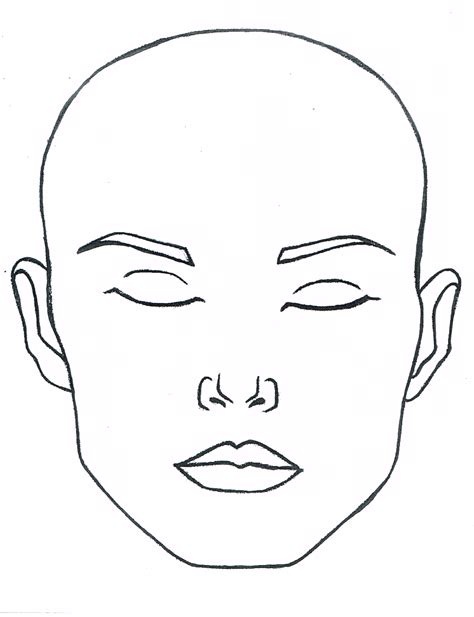 Printable Face Template for Makeup