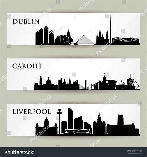 United Kingdom City Skylines Vector Illustration Stock Vector (Royalty ...