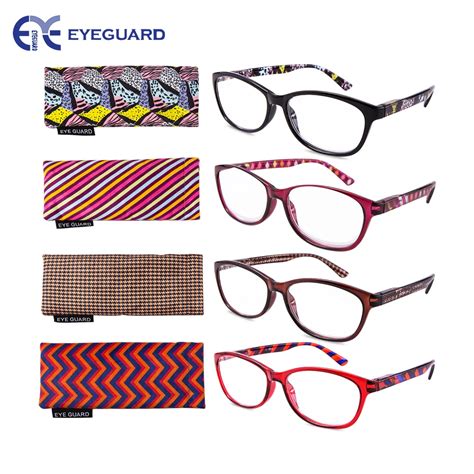 EYEGUARD 4 Pack Readers of Thin and Elegant Womens Reading Glasses with Beautiful Patterns 1.0 1 ...