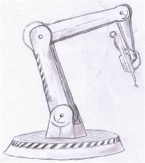 Robot Arm Drawing Sketch Coloring Page - vrogue.co