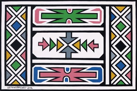 Esther Mahlangu Is Keeping Africa’s Ndebele Painting Alive | African paintings, African art ...