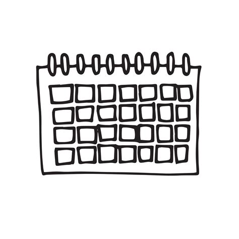 vector drawing in the style of doodle, cartoon. cute drawing calendar ...