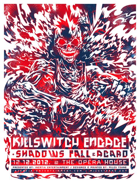 Killswitch Engage Poster by Miles Tsang On Sale Now | Gig posters, Killswitch engage, Omg posters