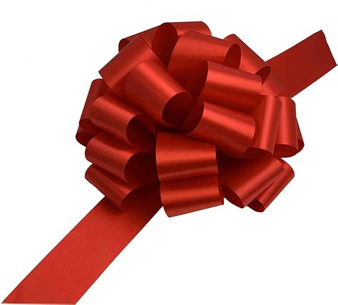 Large Red Ribbon Pull Bows - 9" Wide, Set of 6, Veteran's Day, Christmas, Gift Bows - Walmart ...