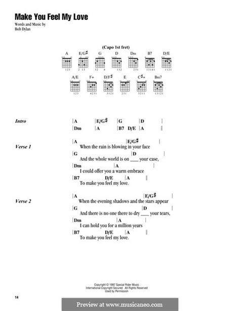 Make You Feel My Love Ukulele Chords In C - Christoper