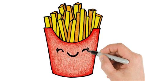 How to Draw French Fries Cute and Easy Drawing for beginners - YouTube