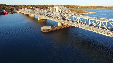 Scenic Aerial View of Sturgeon Bay Bridge 1300885 Stock Video at Vecteezy