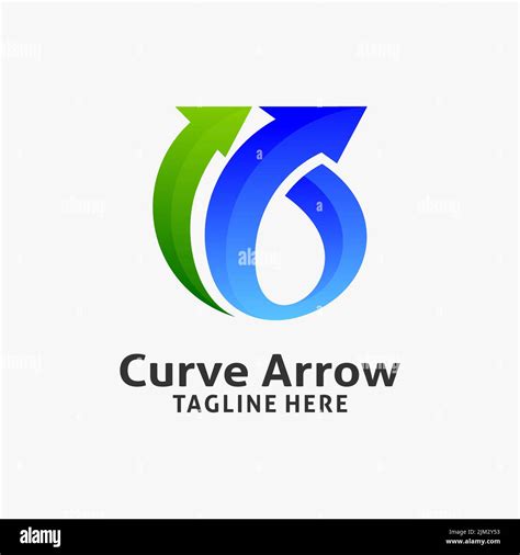 Curved arrow logo design Stock Vector Image & Art - Alamy