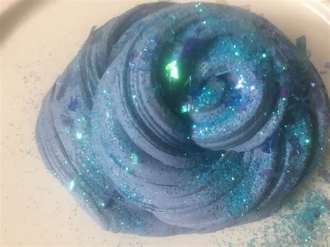 Blue butter slime with blue bits and glitter | Etsy