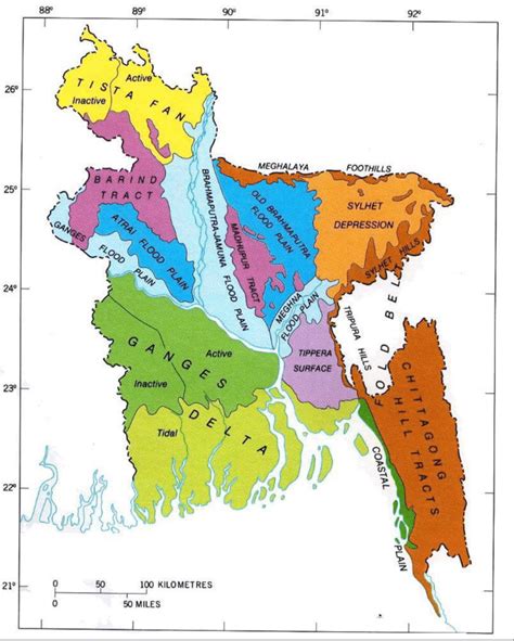 Physiographic Map Of Bangladesh - Vally Isahella