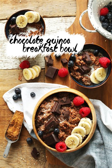 Chocolate Quinoa Breakfast Bowl | Minimalist Baker